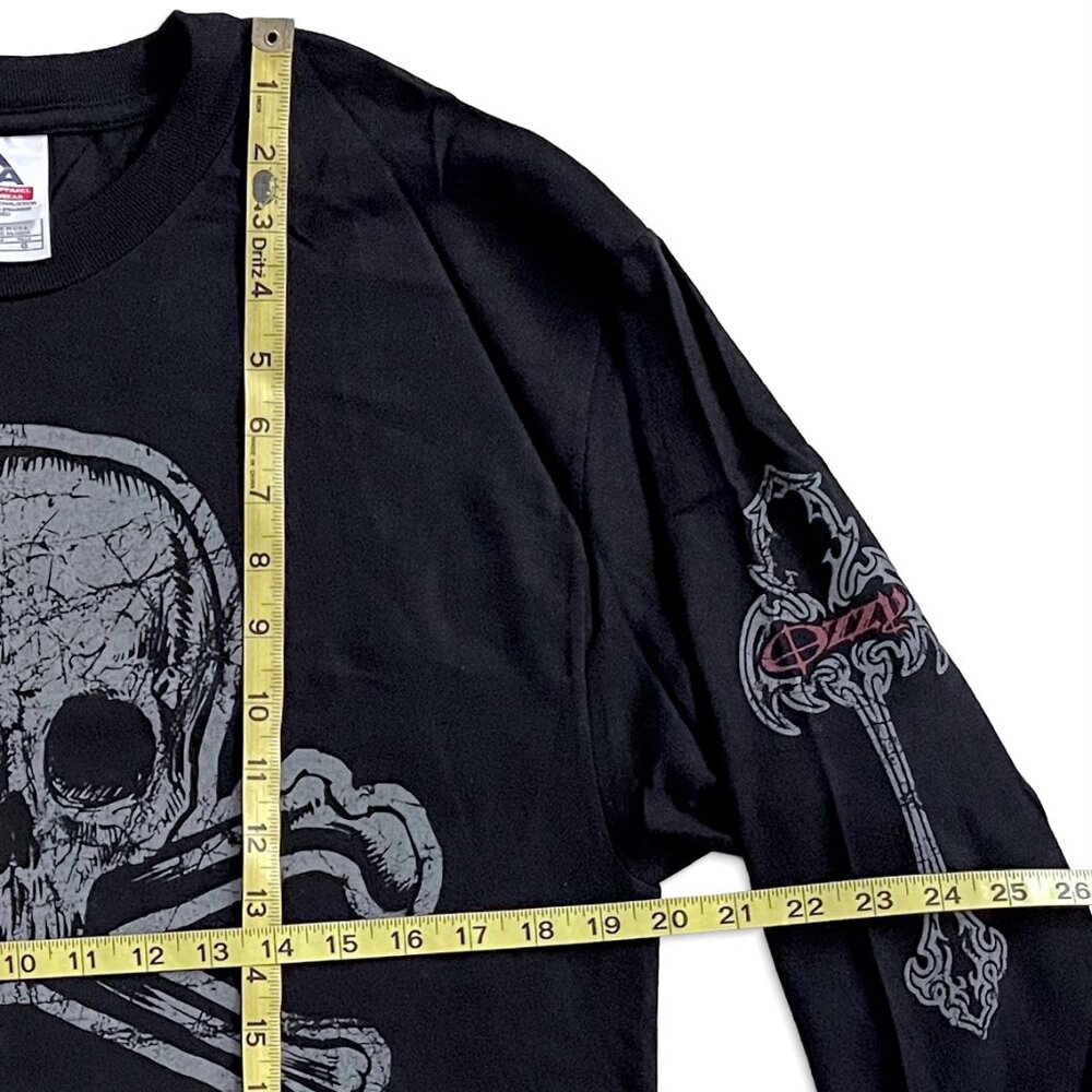 Ozzy Osbourne - Skull & Crossbones Vintage LS T-Shirt - Picture 8 of 11